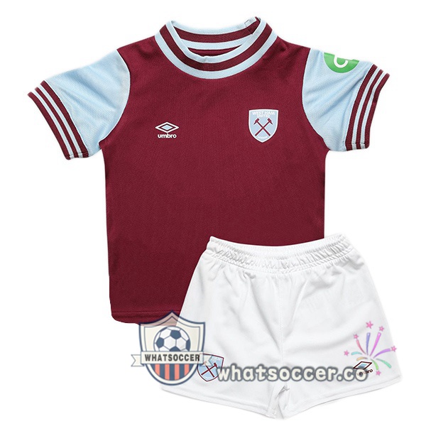 West Ham United Kids Home Soccer Jerseys Red 2024-2025