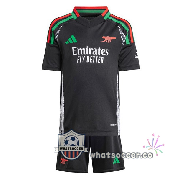 Arsenal Kids Away Soccer Jerseys Black 2024-2025