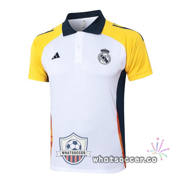 Training Polo Real Madrid White Yellow 2024-2025