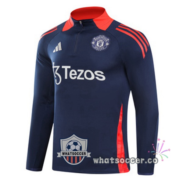 Soccer Sweater Manchester United Blue Royal 2024-2025