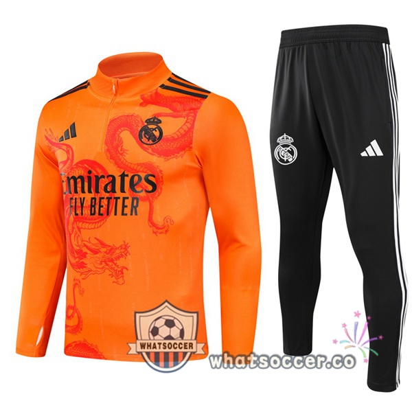 Tracksuit Real Madrid Orange 2024-2025