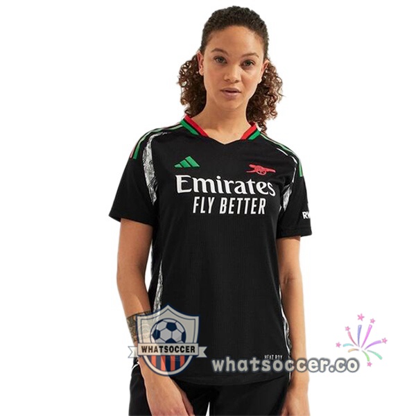 Arsenal Women Away Soccer Jerseys Black 2024-2025