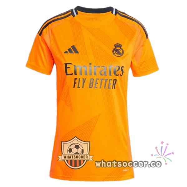 Real Madrid Women Away Soccer Jerseys Orange 2024-2025