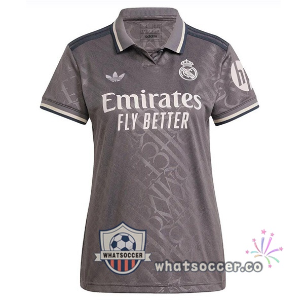 Real Madrid Women Third Soccer Jerseys Gray 2024-2025
