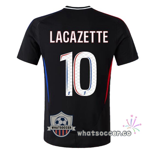 Olympique Lyonnais (LACAZETTE 10) Away Soccer Jerseys Black 2024-2025