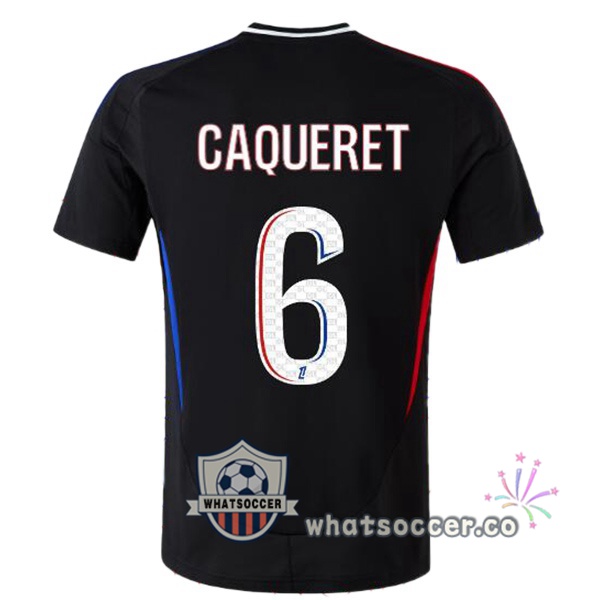 Olympique Lyonnais (CAQUERET 6) Away Soccer Jerseys Black 2024-2025