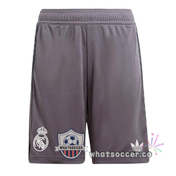 Real Madrid Third Soccer Shorts Gray 2024-2025
