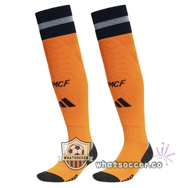 Real Madrid Away Soccer Jerseys Orange 2024-2025