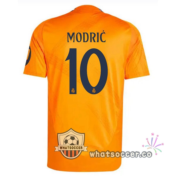 Real Madrid (Modrić 10) Away Soccer Jerseys Orange 2024-2025