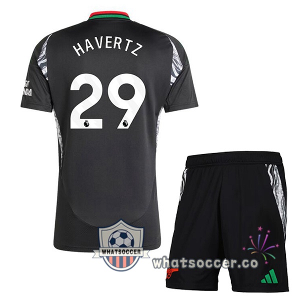Arsenal (HAGreenZ 29) Kids Away Soccer Jerseys Black 2024-2025