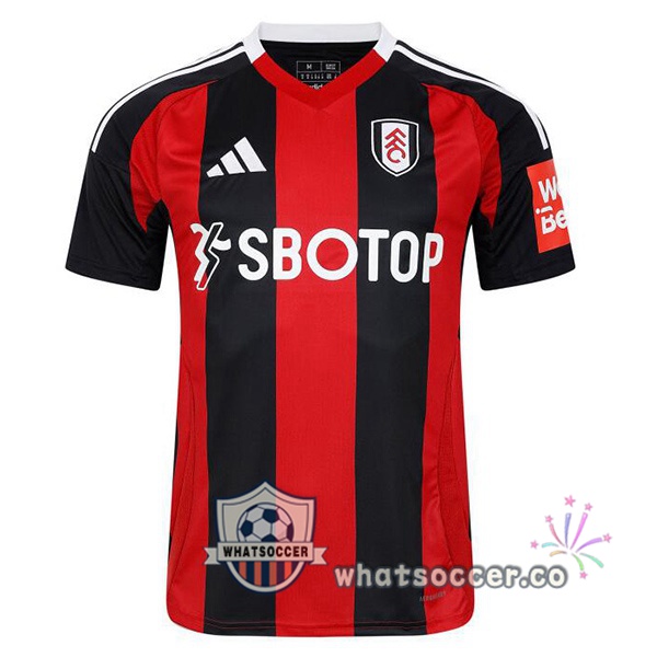 Fulham FC Away Soccer Jerseys Red Black 2024-2025