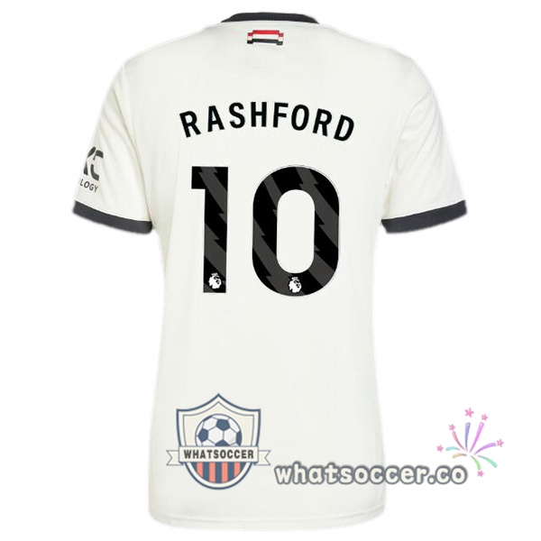 Manchester United (Rashford 10) Third Soccer Jerseys White 2024-2025