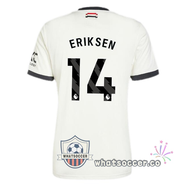 Manchester United (Eriksen 14) Third Soccer Jerseys White 2024-2025