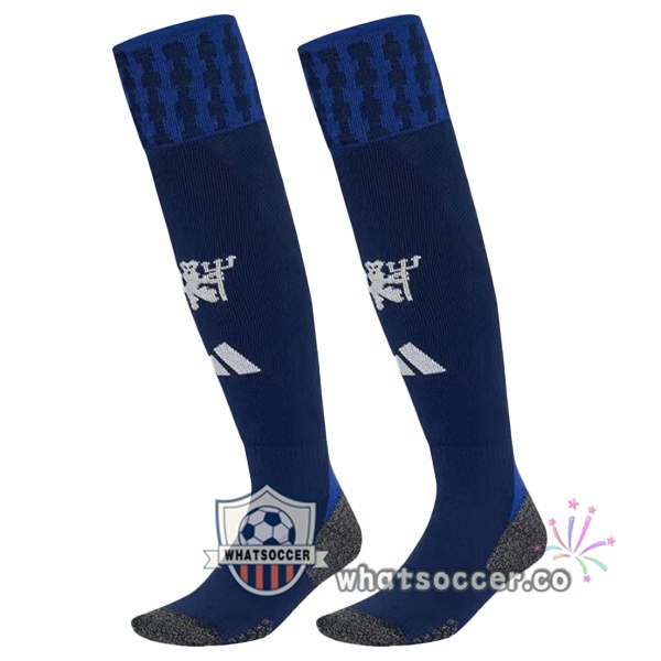Manchester United Away Soccer Jerseys Blue 2024-2025