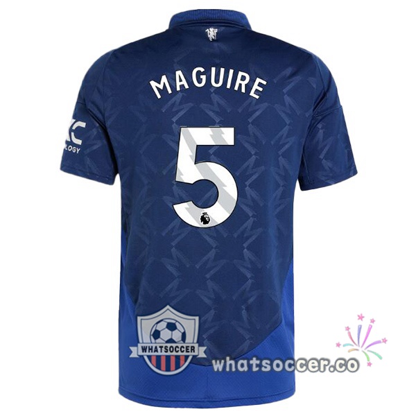 Manchester United (Maguire 5) Away Soccer Jerseys Blue 2024-2025