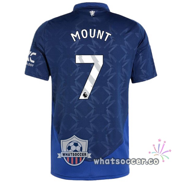 Manchester United (Mount 7) Away Soccer Jerseys Blue 2024-2025