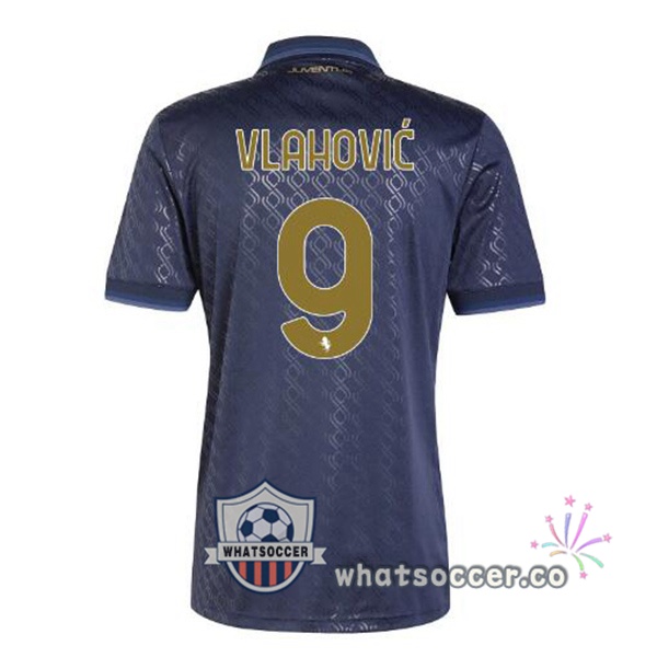 Juventus (VLAHOVIĆ 9) Third Soccer Jerseys Blue Royal 2024-2025