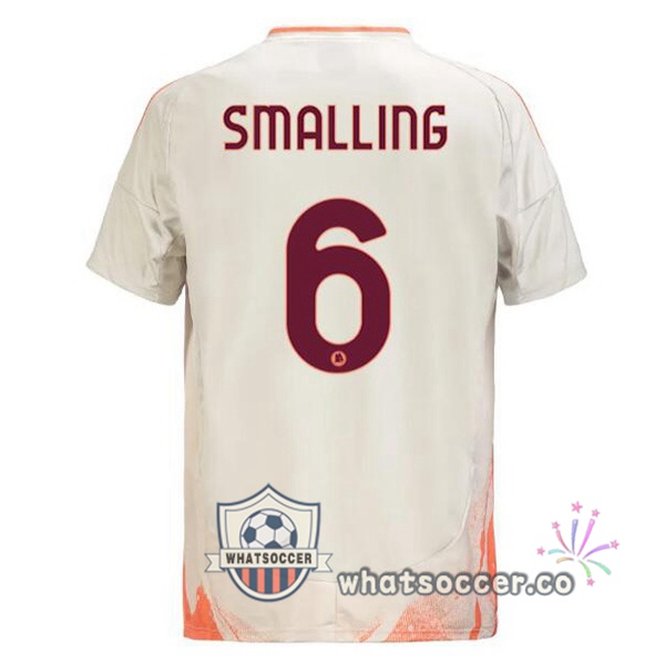 AS Roma (SMALLING 6) Away Soccer Jerseys White 2024-2025