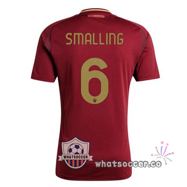 AS Roma (SMALLING 6) Home Soccer Jerseys Red 2024-2025
