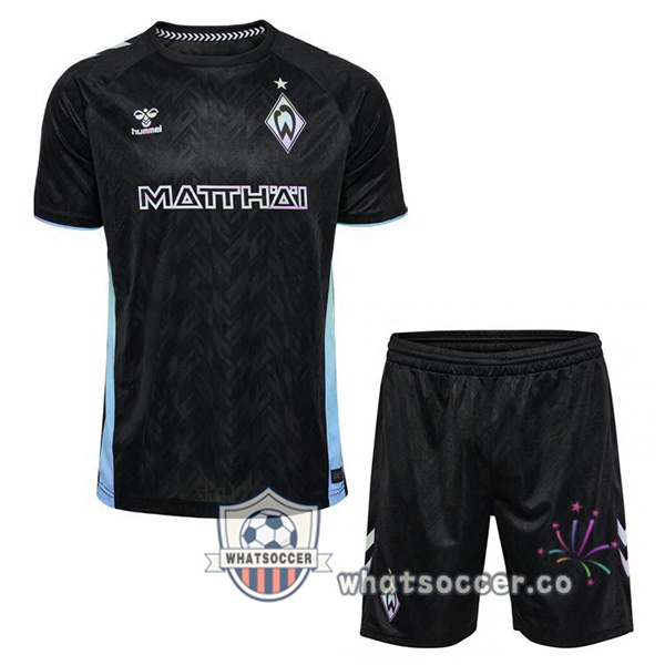SV Werder Bremen Kids Third Soccer Jerseys Black 2024-2025