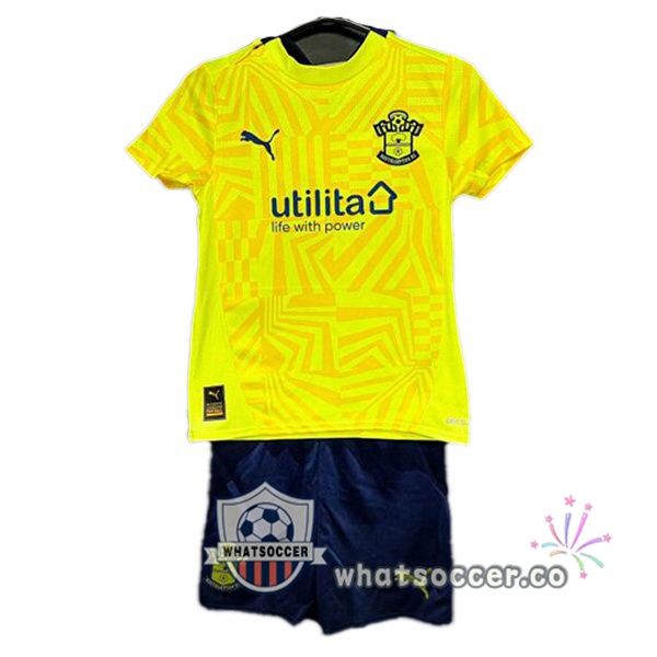 Southampton FC Kids Away Soccer Jerseys Yellow 2024-2025