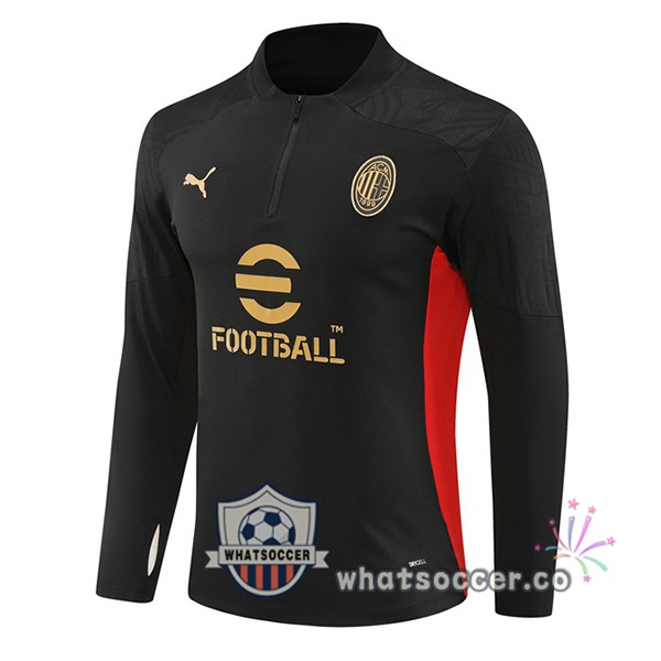 Soccer Sweater AC Milan Black 2024-2025