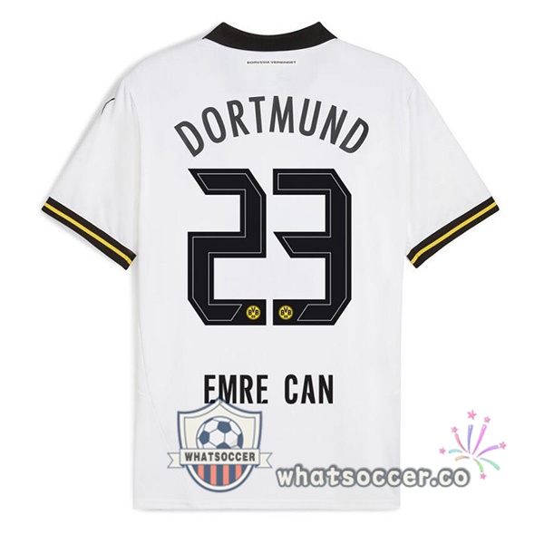 Dortmund BVB (Emre Can 23) Away Soccer Jerseys White 2024-2025