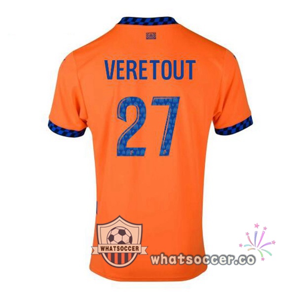 Olympique de Marseille (VERETOUT 27) Third Soccer Jerseys Orange 2024-2025