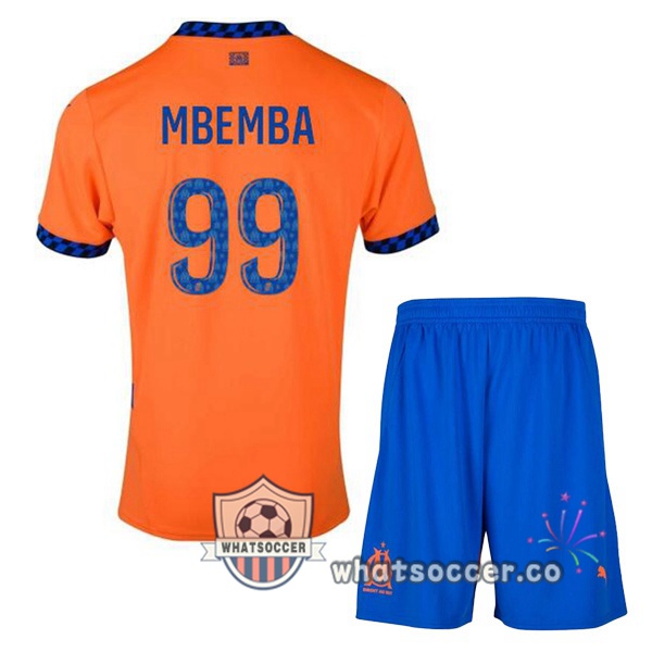 Olympique de Marseille (MBEMBA 99) Kids Third Soccer Jerseys Orange 2024-2025