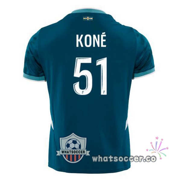 Olympique de Marseille (KONÉ 51) Away Soccer Jerseys Blue 2024-2025