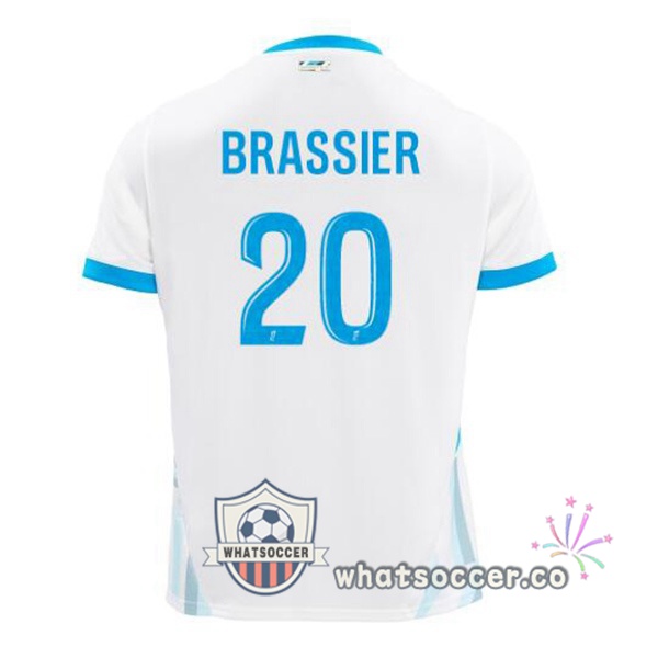 Olympique de Marseille (BRASSIER 20) Home Soccer Jerseys White 2024-2025