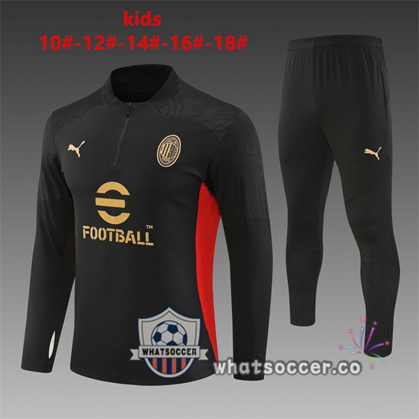 Tracksuit AC Milan Kids Black 2024-2025