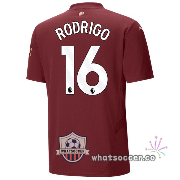 Manchester City (Rodrigo 16) Third Soccer Jerseys Marron 2024-2025