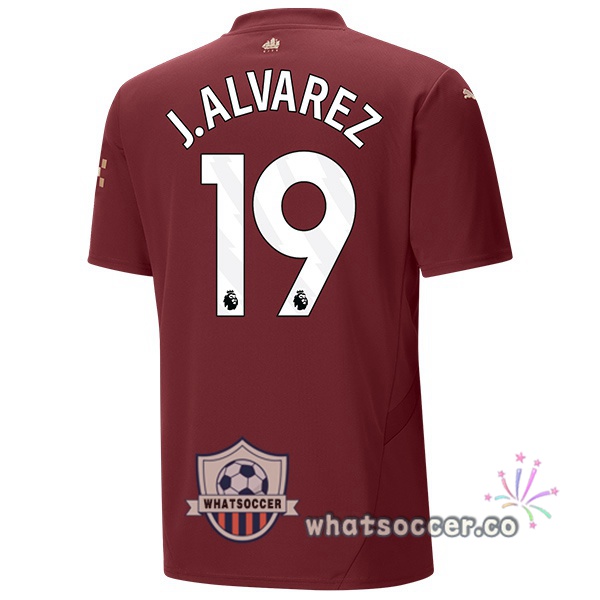 Manchester City (Julián Álvarez 19) Third Soccer Jerseys Marron 2024-2025