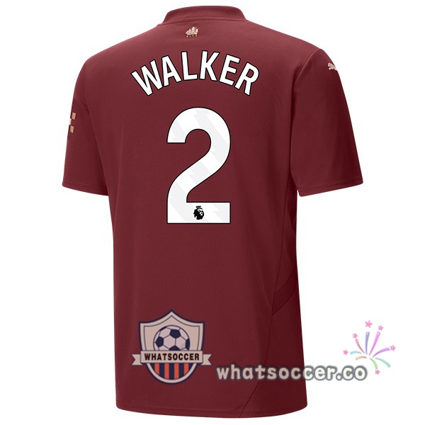 Manchester City (Kyle Walker 2) Third Soccer Jerseys Marron 2024-2025