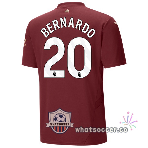 Manchester City (Bernardo Silva 20) Third Soccer Jerseys Marron 2024-2025