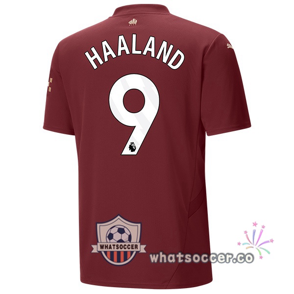 Manchester City (Erling Haaland 9) Third Soccer Jerseys Marron 2024-2025