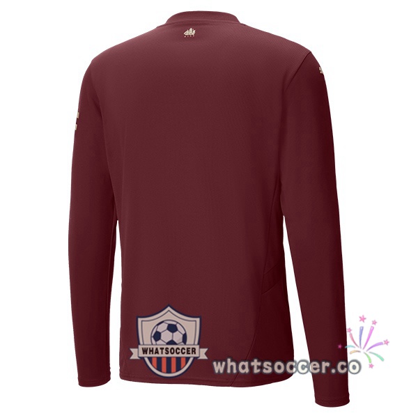 Manchester City Third Soccer Jerseys Long Sleeve Marron 2024-2025