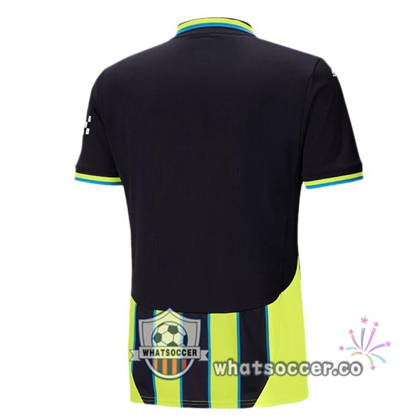 Manchester City Away Soccer Jerseys Green Black 2024-2025