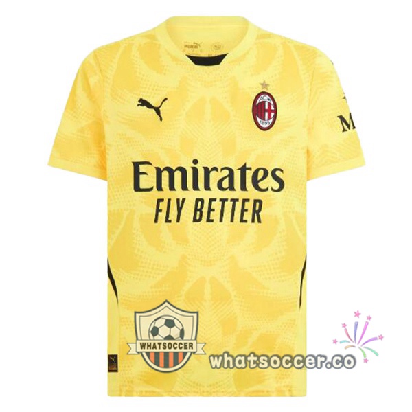 AC Milan Goalkeeper Soccer Jerseys Yellow 2024-2025