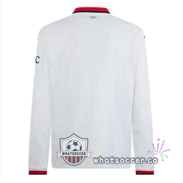 AC Milan Away Soccer Jerseys Long Sleeve White 2024-2025