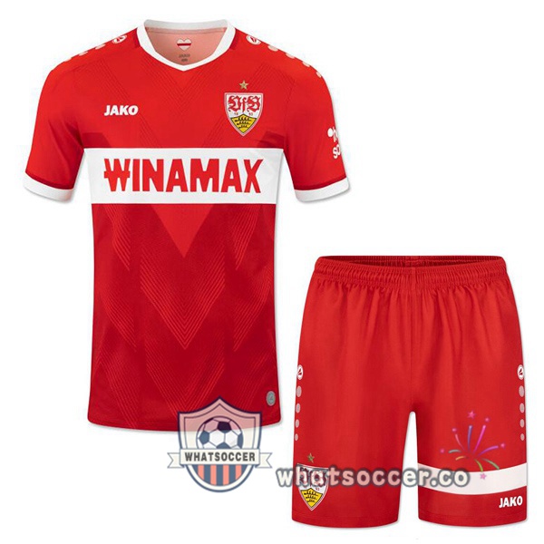 VfB Stuttgart Kids Away Soccer Jerseys Red 2024-2025
