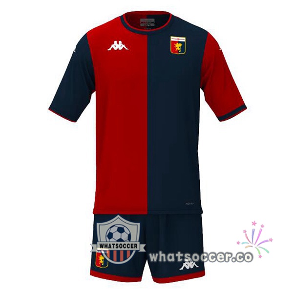 Genoa CFC Kids Home Soccer Jerseys Red Blue 2024-2025