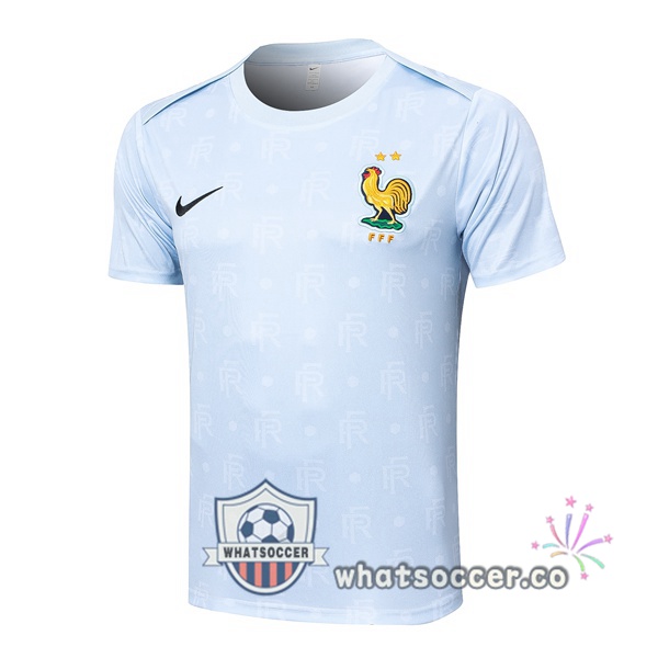 France Training T-Shirts Blue 2024-2025