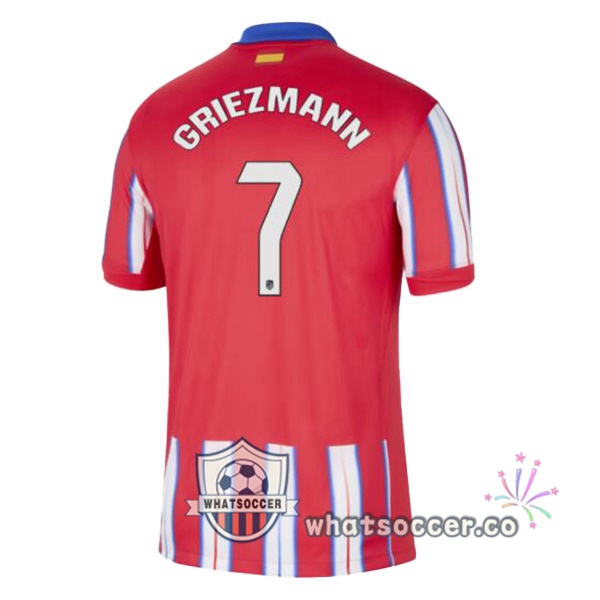 Atletico Madrid (GRIEZMANN 7) Home Soccer Jerseys Red 2024-2025