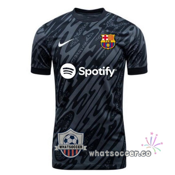 FC Barcelona Goalkeeper Soccer Jerseys Spotify Black 2024-2025