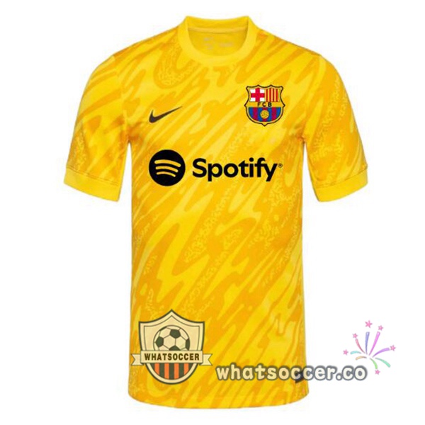 FC Barcelona Goalkeeper Soccer Jerseys Spotify Yellow 2024-2025
