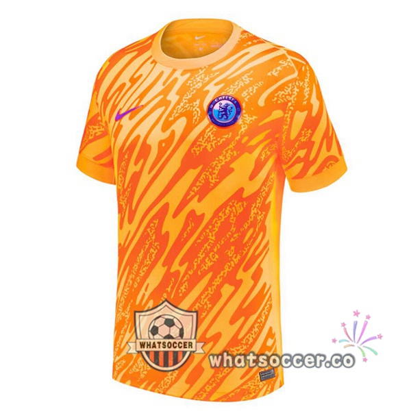 FC Chelsea Goalkeeper Soccer Jerseys Orange 2024-2025