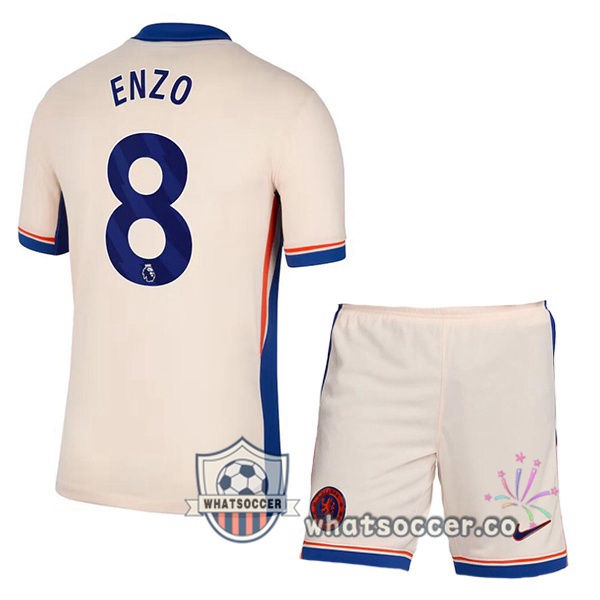 FC Chelsea (Enzo 8) Kids Away Soccer Jerseys Yellow 2024-2025