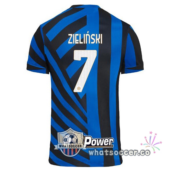 Inter Milan (ZIELIŃSKI 7) Home Soccer Jerseys Blue 2024-2025